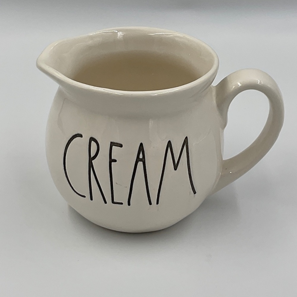 NWOT Rae Dunn by Magenta CREAM Oversized Creamer Pitcher Cup for Coffee or Tea